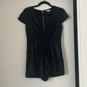 Luxxel faux leather material romper